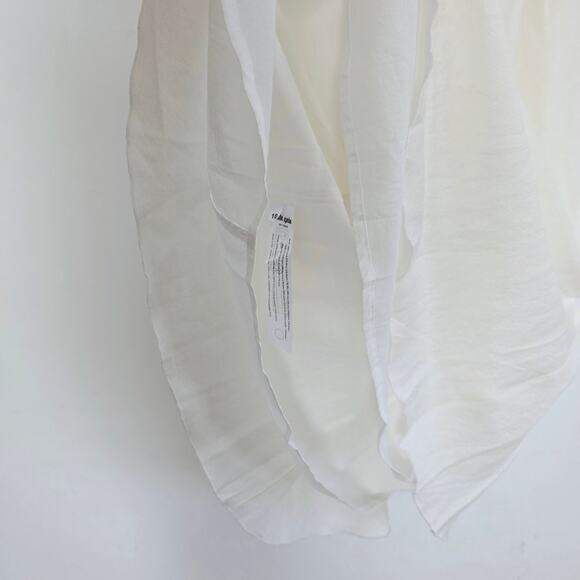 Cult Gaia Off White & Gold Maxi Halter Dress Embellished Side Cutouts Size 10 - Picture 8 of 14